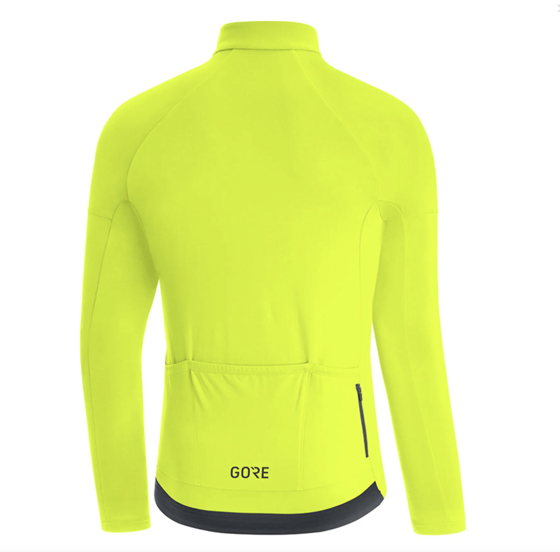 Gore C3 Thermo Long Sleeve Road Cycling Jersey Neon Yellow-1